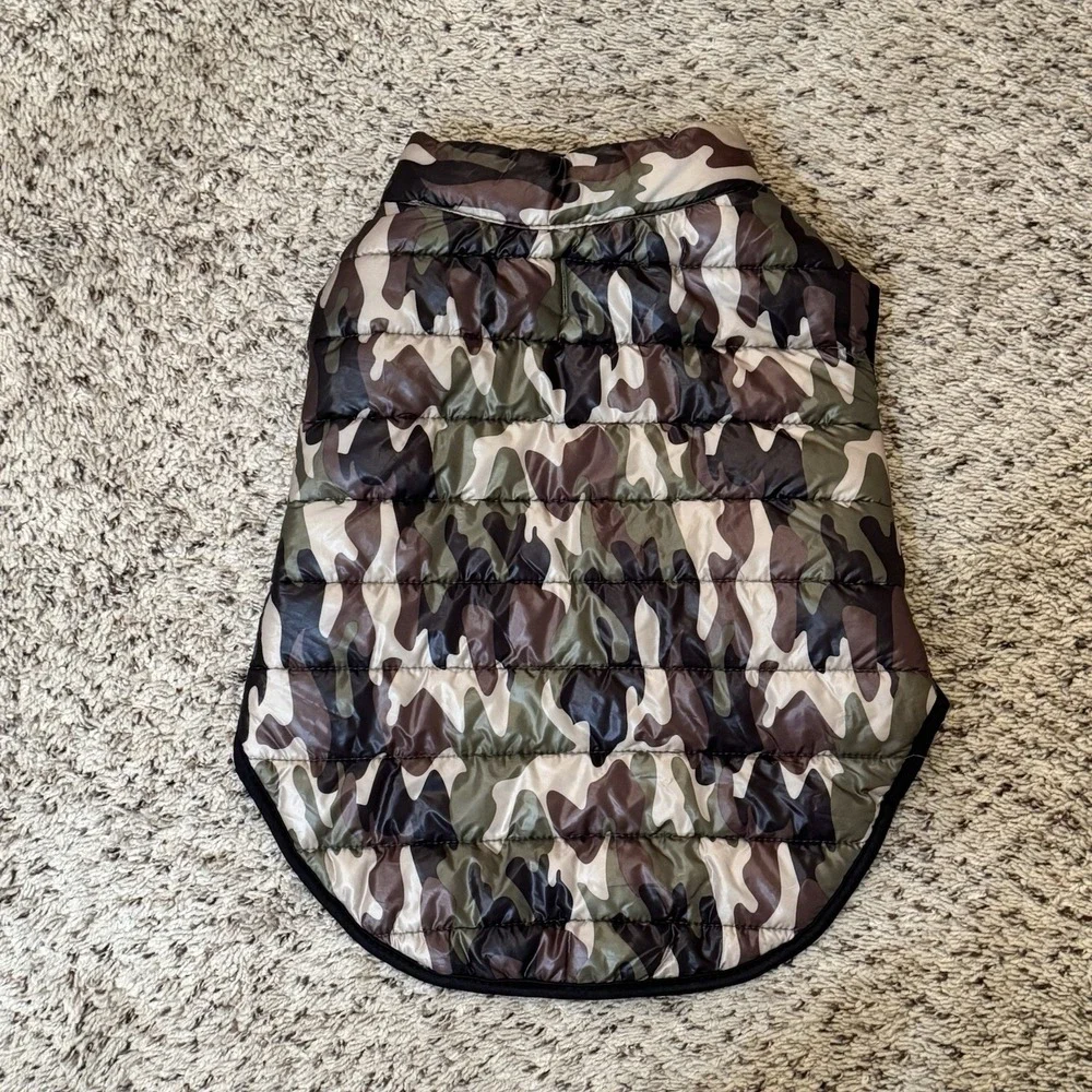 Top‎ Paw Dog Puffy Rain Sweater And Coat Jacket Camouflage Large